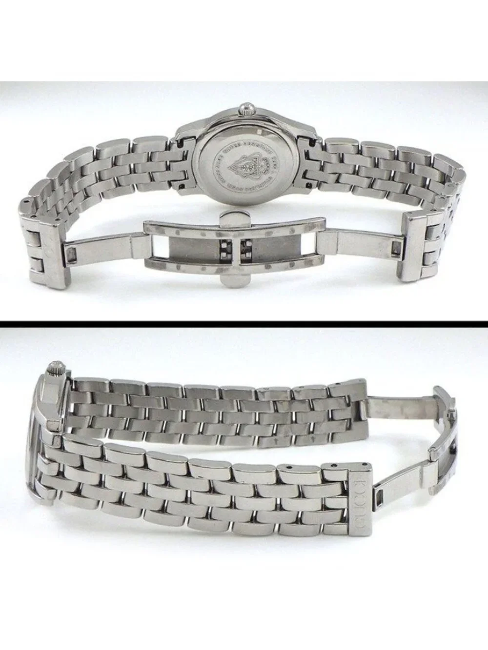 Gucci Watch Class Silver Dial Roman Index Date SS Quartz Analog